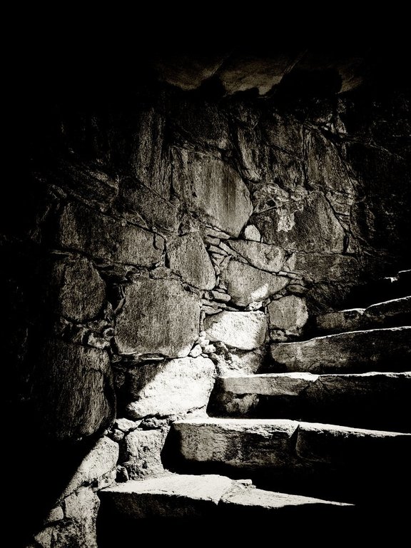700 year old stairs at a fortress